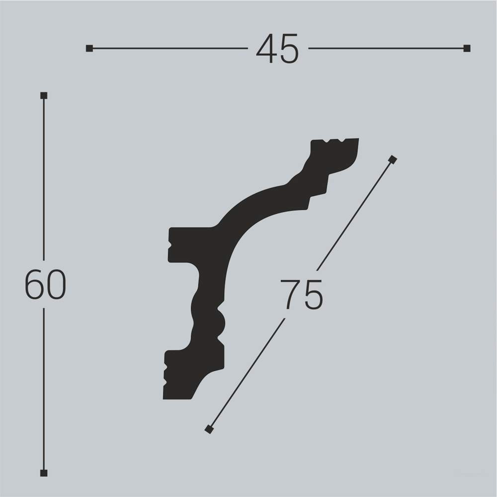 Карниз XPS BD К 9 (60*45)/17