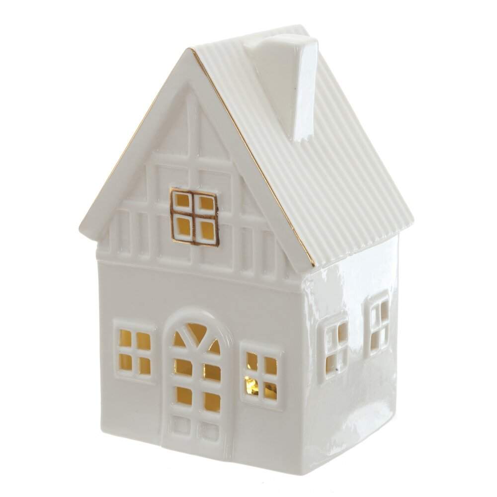 REMECO COLLECTION Фигурка 823265 Домик с подсветкой (LR44x2) 10х7,5х15см (фарфор) 