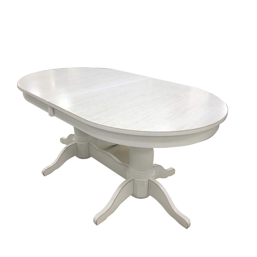 Стол Обеденный 19.02Р Румын  белый , патина коричн.