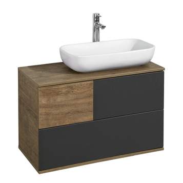 Тумба Терра 85 Дуб Кантри/Антрацит без раковины