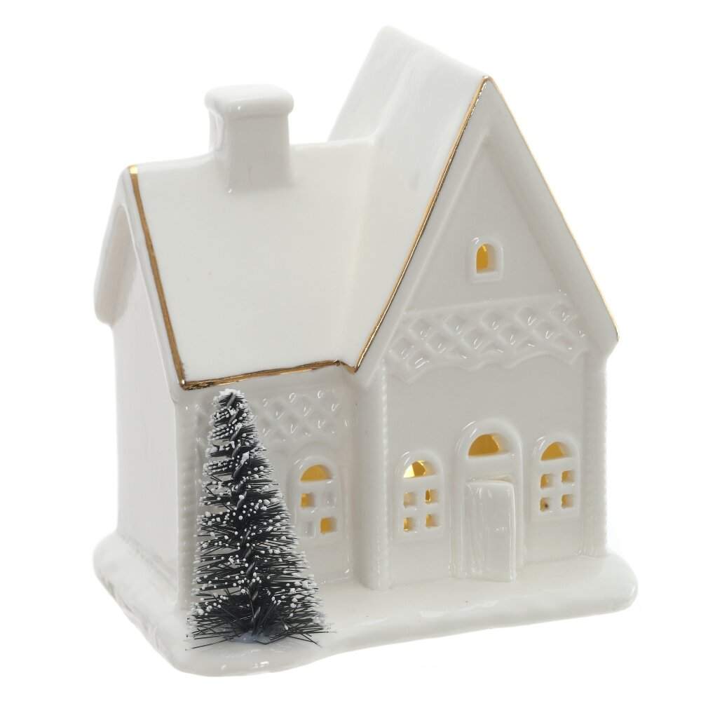 REMECO COLLECTION Фигурка 823279 Домик с подсветкой (LR44x2) 10х8х12см (фарфор) 