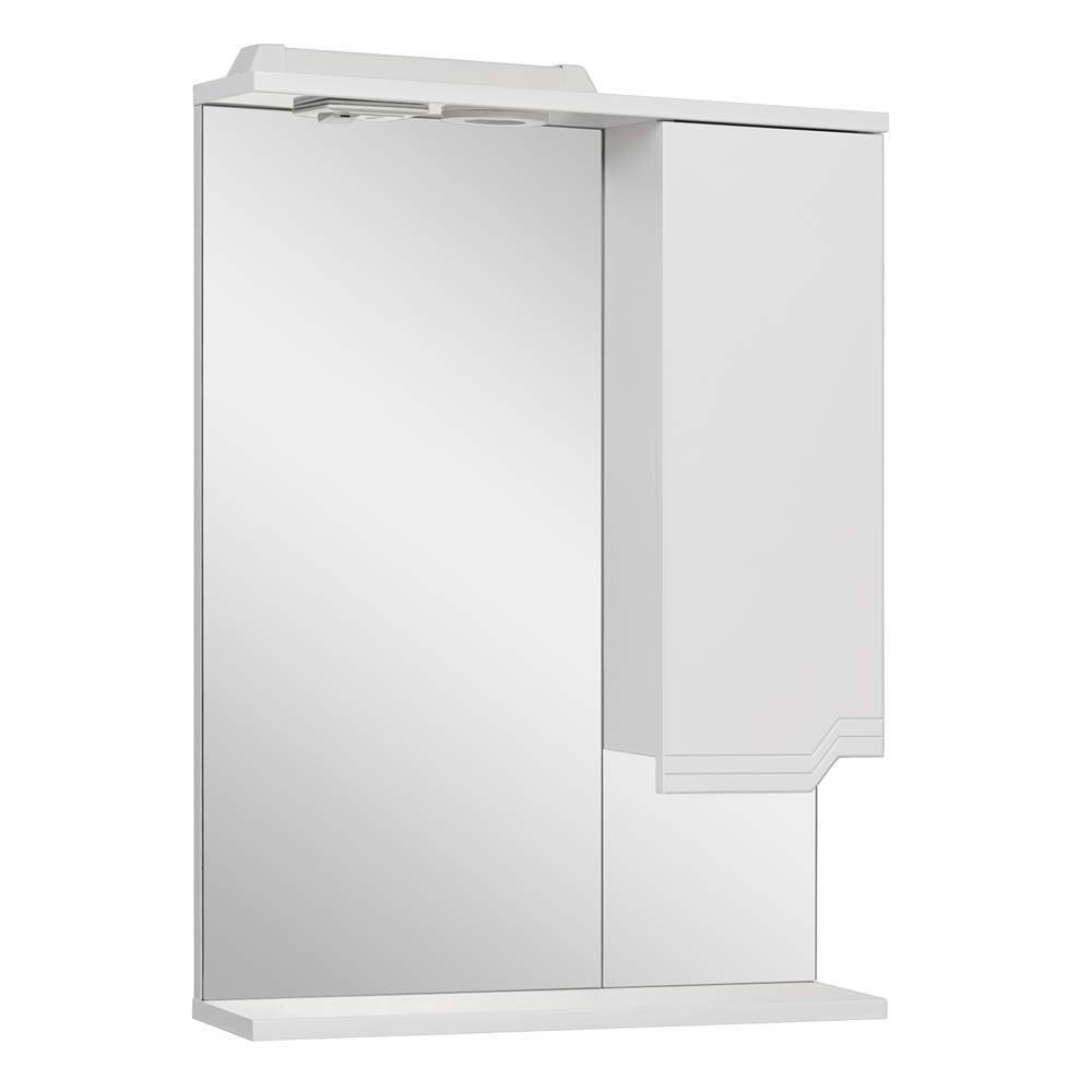 Зеркальный шкаф  Viktoria 55см белый  прав. 1055CVIC/R