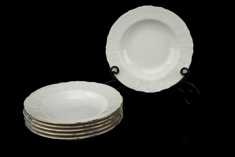 BERNADOTTE Отводка золото Набор тарелок суповых 23см/6шт ВЕ311011/23259/БТФ0158