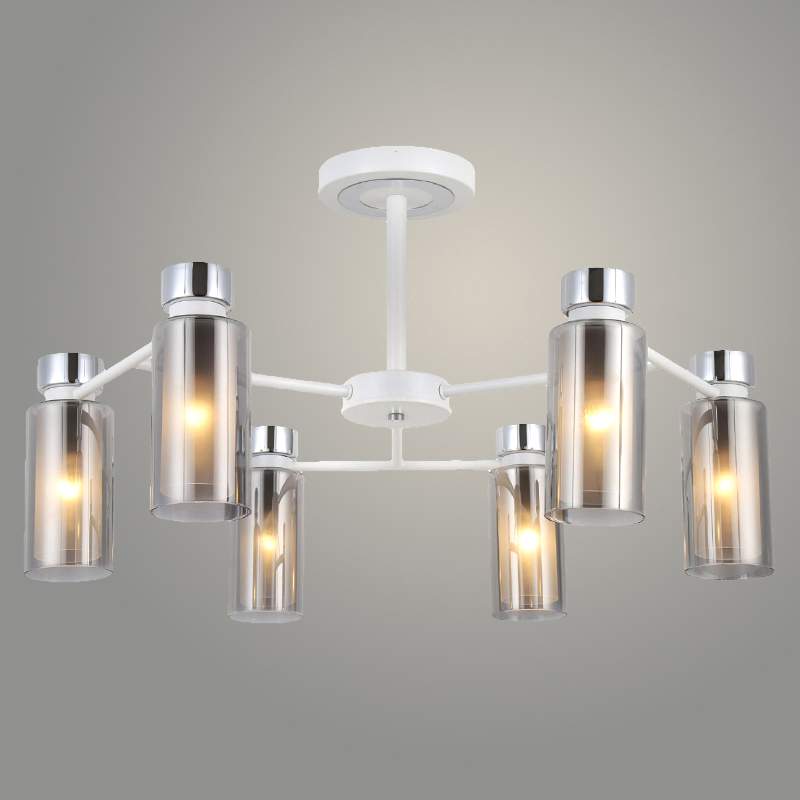 Люстра 74338/6  CH+WH хром/бел 6x40W  E14 GNV23