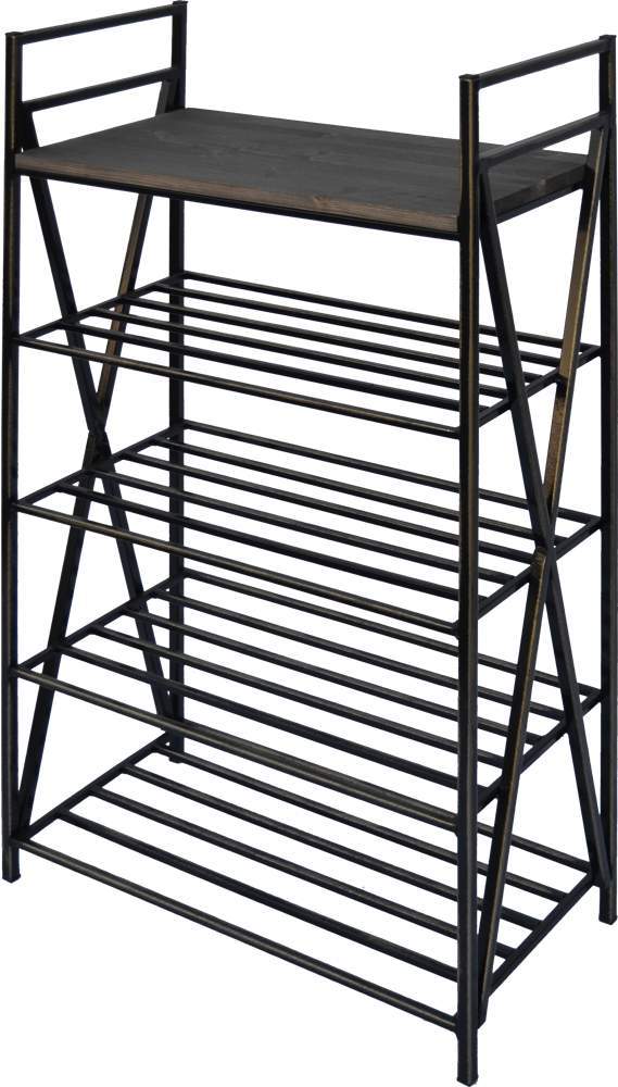 МЕТАЛЛ-ДЕКОР Обувница №1429 Лофт 5-ти ярусная h110*60*30см