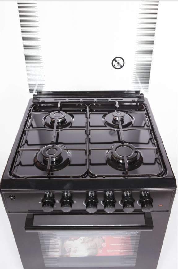 Плита комбинир. Vesta Valencia VGE 10-E черный Ex СВ000122261