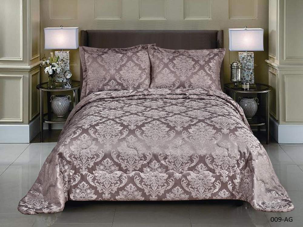 CLEO Покрывало Agata 009 240х260+2 нав.50х70 сиреневый