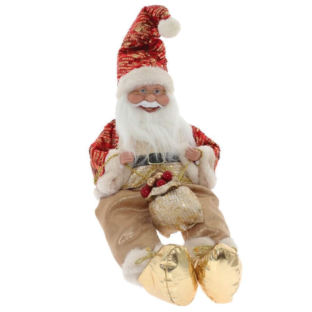REMECO COLLECTION Дед Мороз 754202 музыкальный с функцией движения красный/золото 18х20х30/50см 