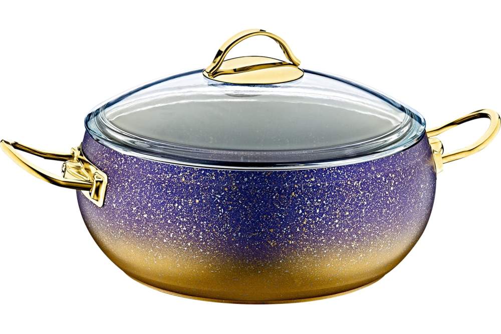 O.M.S. Blue Кастрюля 3141-IND-26 DB 5,7л 26х11см индукция АП покрытие