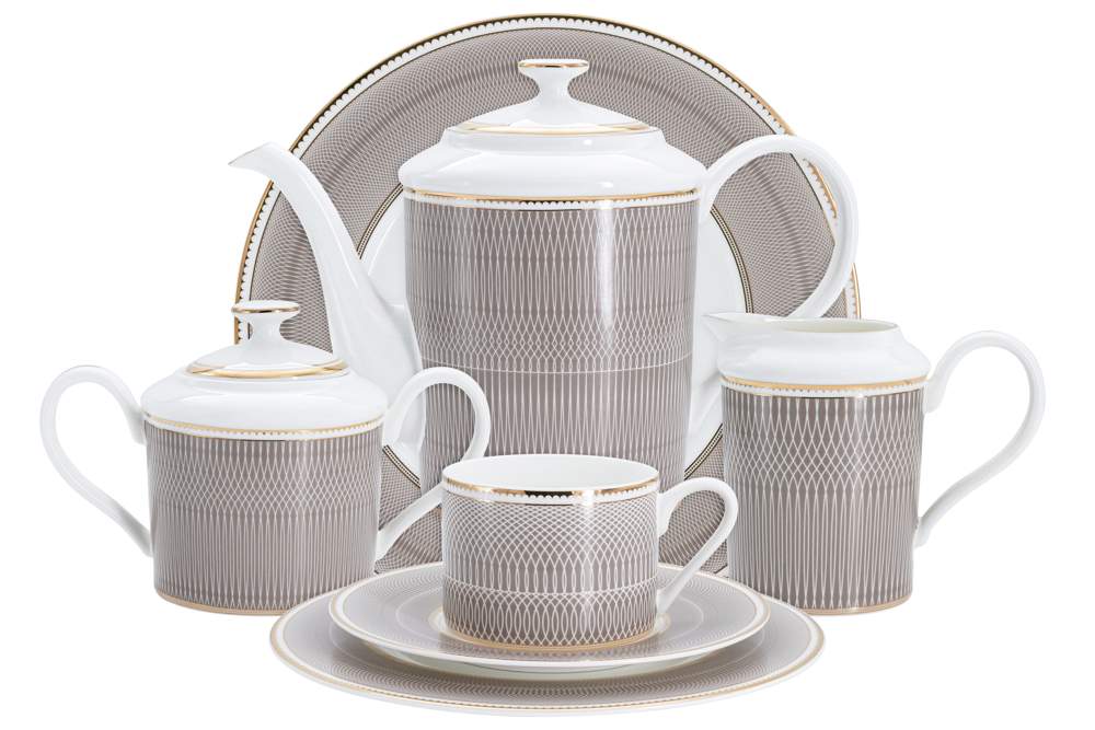 EMILY Мокко Сервиз чайный 21пр/6 персон AL-1008/21-E11