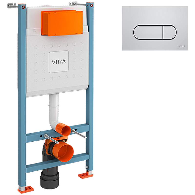 Инсталляция CORE д/подв. унитаза с кнопкой хром (740-2280) 800-187