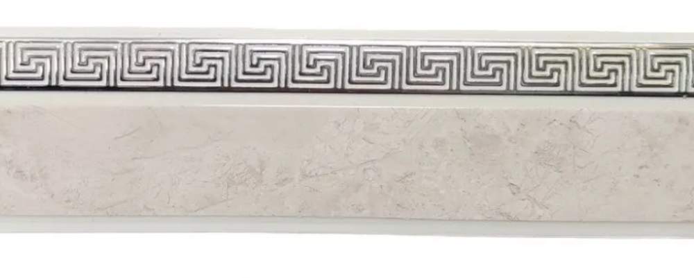 Карниз с поворотом Греция 3-х рядн. Бежевый мрамор 3,6  ХИТ 46017
