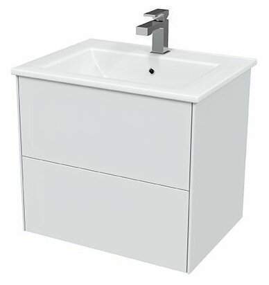 Тумба Ultra 60 подвесная (2 ящ) Раковина NEXT 60 белая матовая