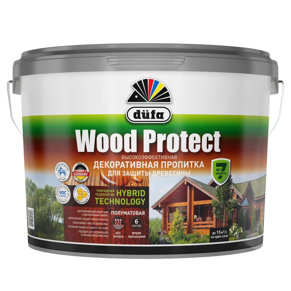 Пропитка DUFA Wood Protect д/защ. древ. палисандр 9л