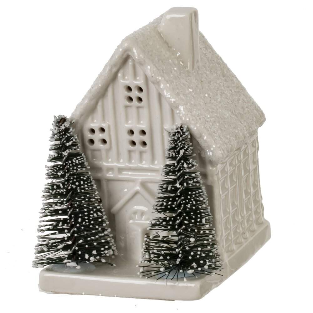 REMECO COLLECTION Фигурка 806089 Домик с подсветкой (LR44x2) 6х7,5х9см (фарфор)