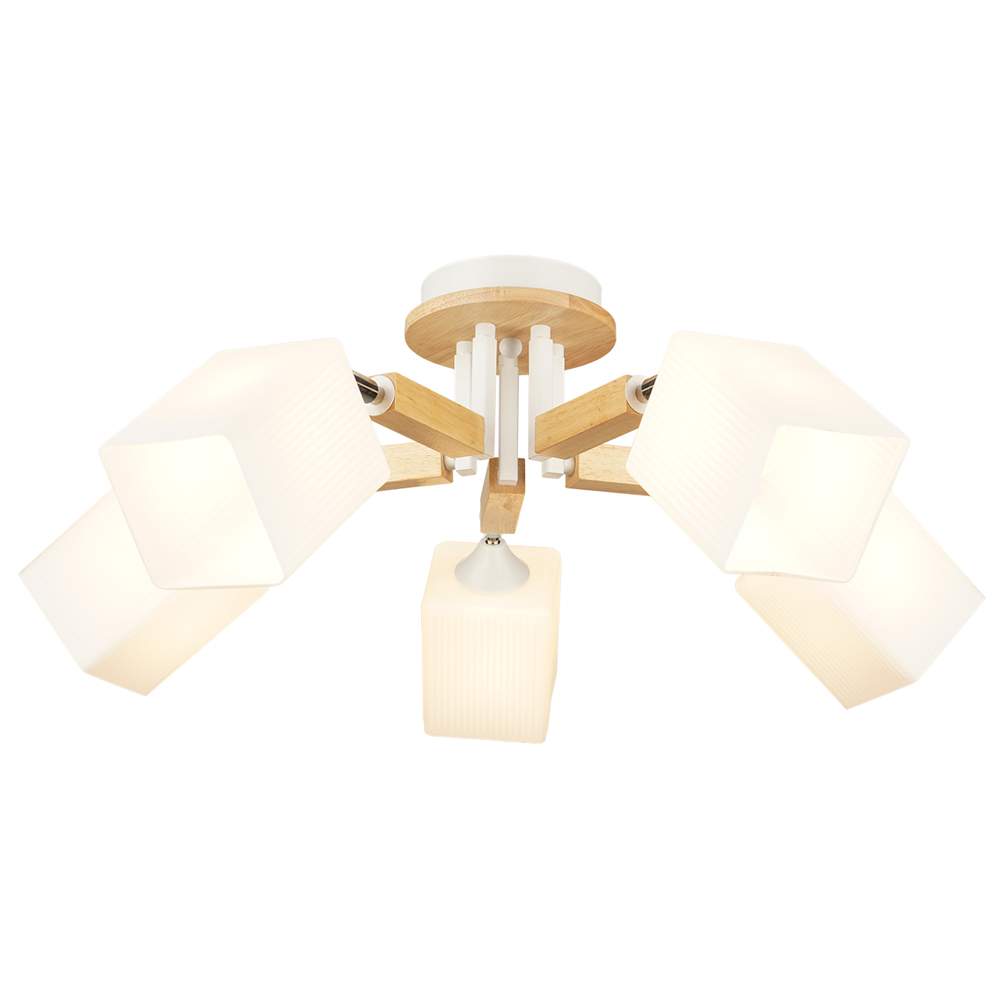 MD.4507-5-S WH+CH  Люстра потолочная