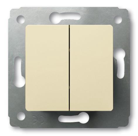 Переключатель 2 направ CARIVA 2-кл. крем  773708