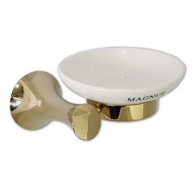 Мыльница MAGNUS под Светлое Золото  97004  керамич. с креплением к стене