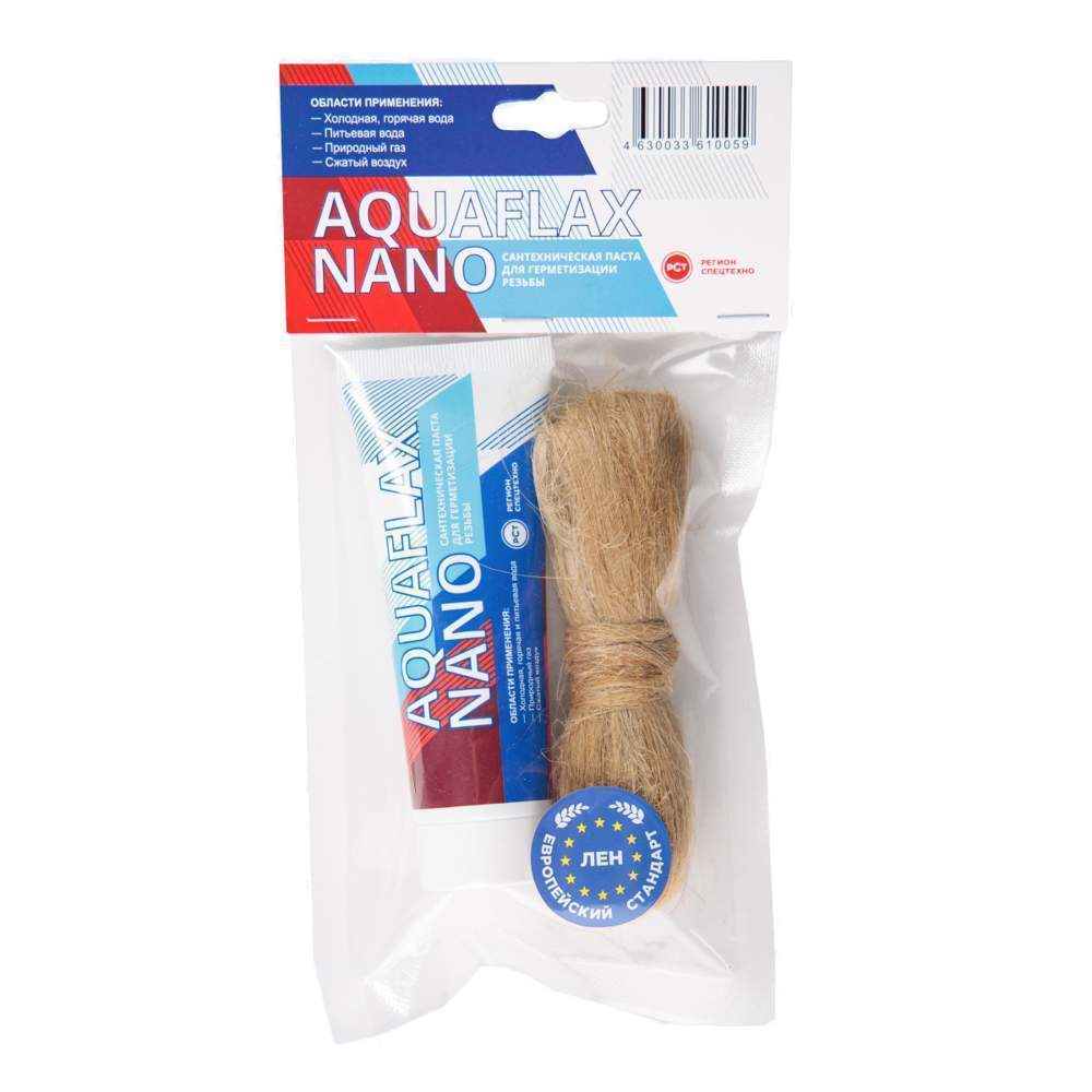Комплект AQUAFLAX NANO  /паста 80г+лен 20г/  61005/24073