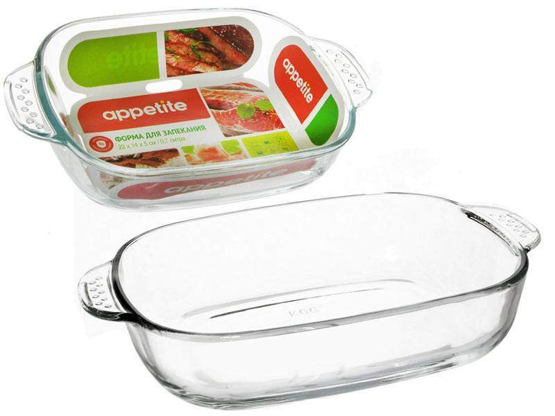 TM APPETITE Форма PLH6 д/запекания прямоугольная 1500мл с ручками 28х18см h7см
