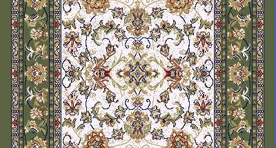 Дорожка Marakand  2117_YK35 White/Yesil 1,0м 