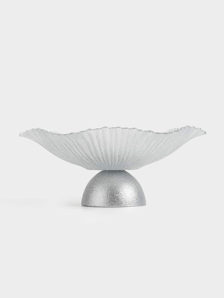 ANNA LAFARG Avila серебро Ваза д/фруктов на ножке 31х13см стекло ANLAF-4-1909038