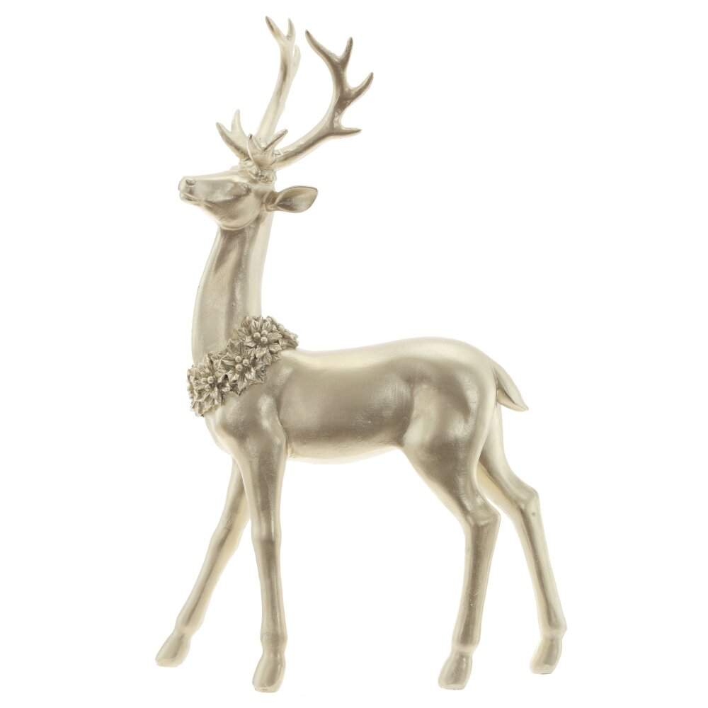 REMECO COLLECTION Фигурка 821661 Олень с лавровым венком золото 22х8х31см (полимер)