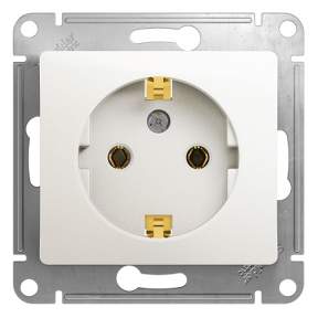 * Розетка SE Glossa  Перламутр  1-м  с/з  16А  GSL000643
