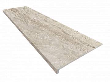 Exagres Marbles Travertino Peldano Recto 330х1200 Ступень клинкерная