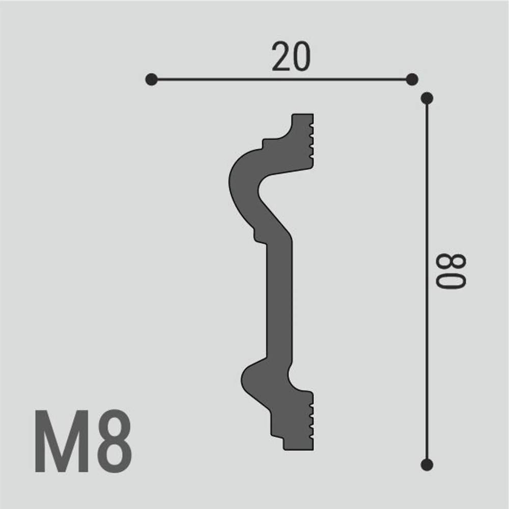 Молдинг XPS POLYMER М 8 80*20/16