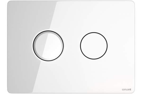 Кнопка ACCENTO для AQUA стекло белый