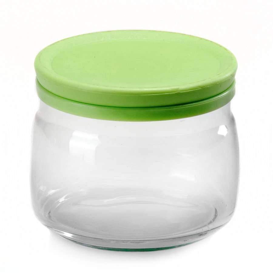 PASABAHCE Банка 43002 Cesni д/сыпучих с зеленой крышкой 420мл (12)