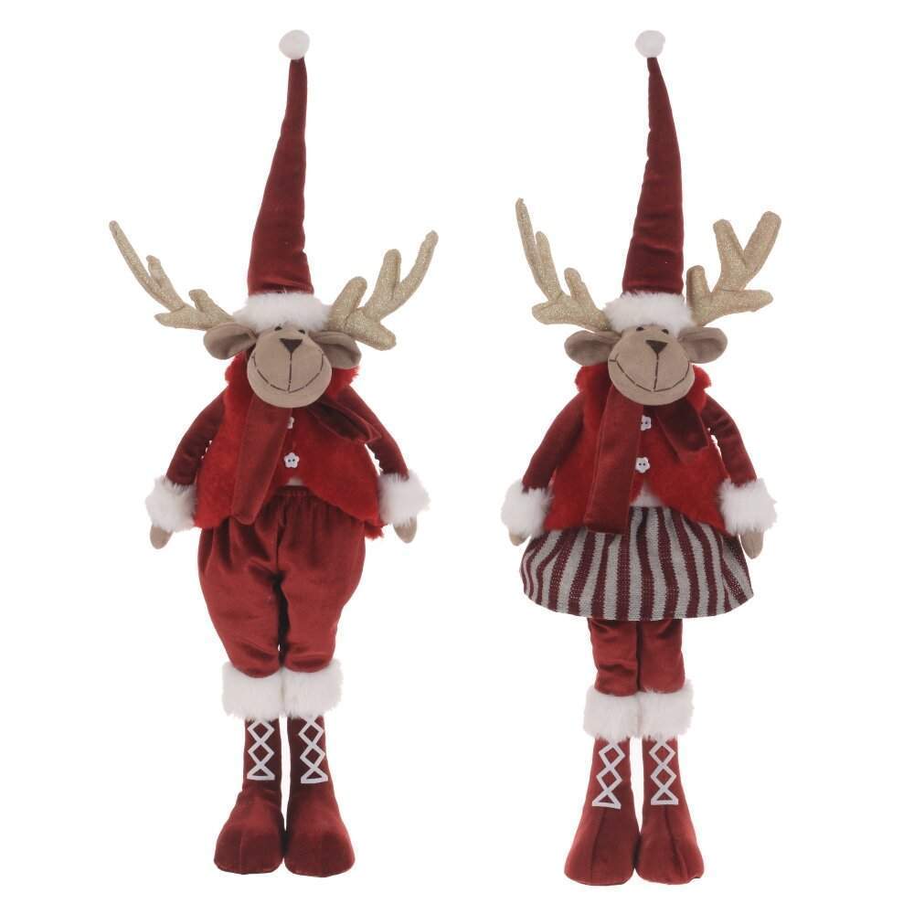 REMECO COLLECTION Игрушка набивная 754939 Олень бордо/золото 13х12х46см 2 вида