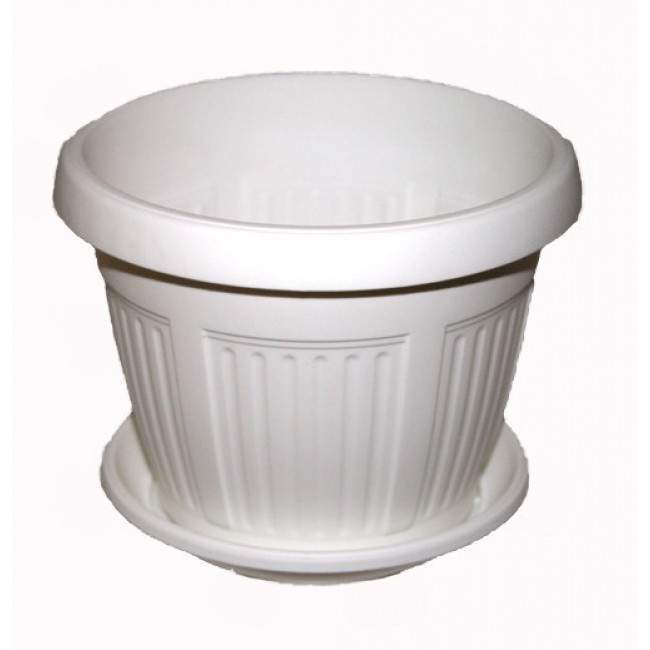 Кашпо  Николь  16х12  1,4л. с подставкой  бел. У0412