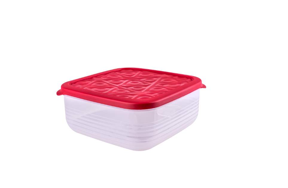 ПОЛИМЕРБЫТ Контейнер 4369859 Flexo д/СВЧ 2700мл красный квадратный 200х200х90мм 