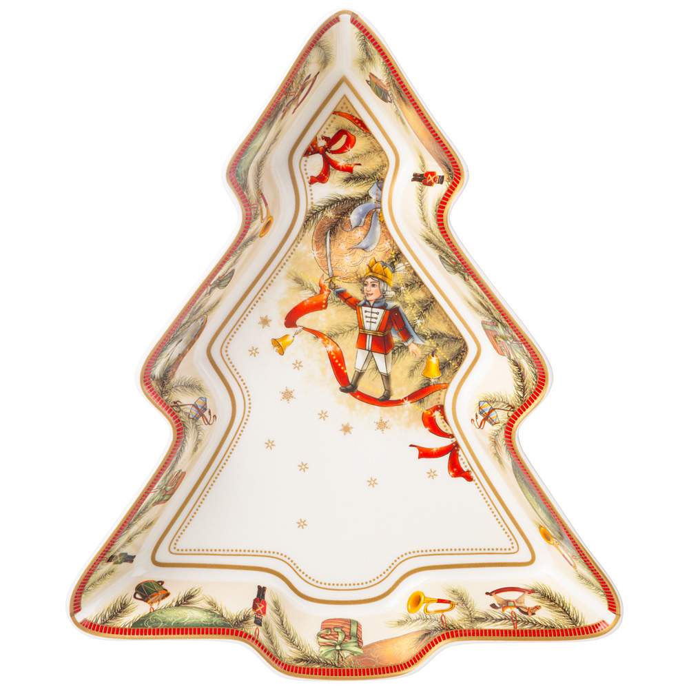 LEFARD Щелкунчик Блюдо 85-1924 елка 25х21х4см