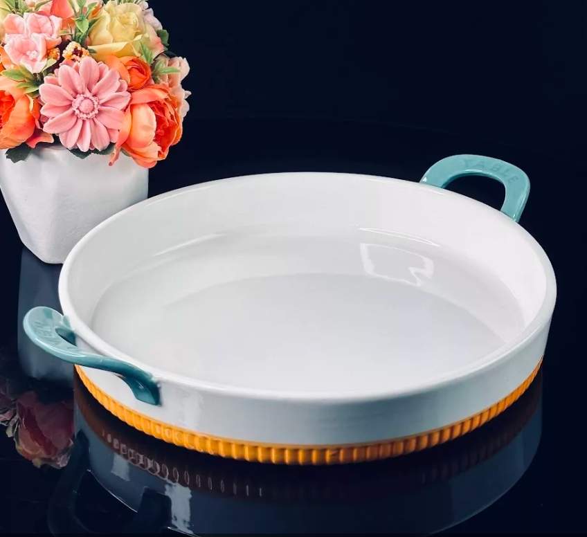 LENARDI Блюдо д/запекания 142-076 круглое с ручками 34см