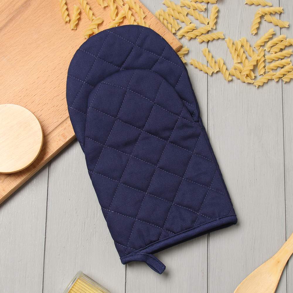 ЭТЕЛЬ Kitchen Варежка-прихватка 15х28см синий саржа,100% хлопок 10179661