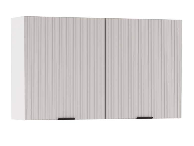 Шкаф навесной  Венера(1200) (белый/фасад МДФ с ПВХ кашемир фрезерованный/ДВПО белый)