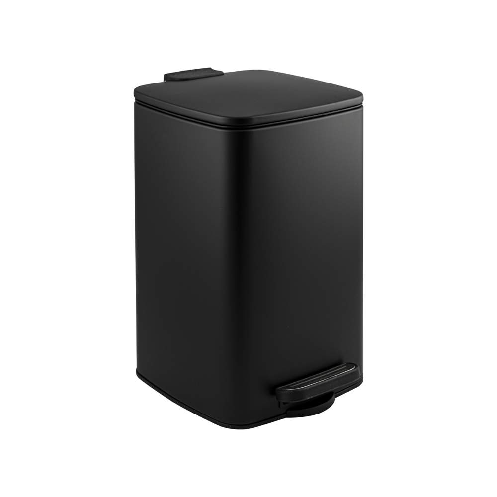 Ведро квадратное   8л с пед. нерж. черного цвета  Санакс  10828