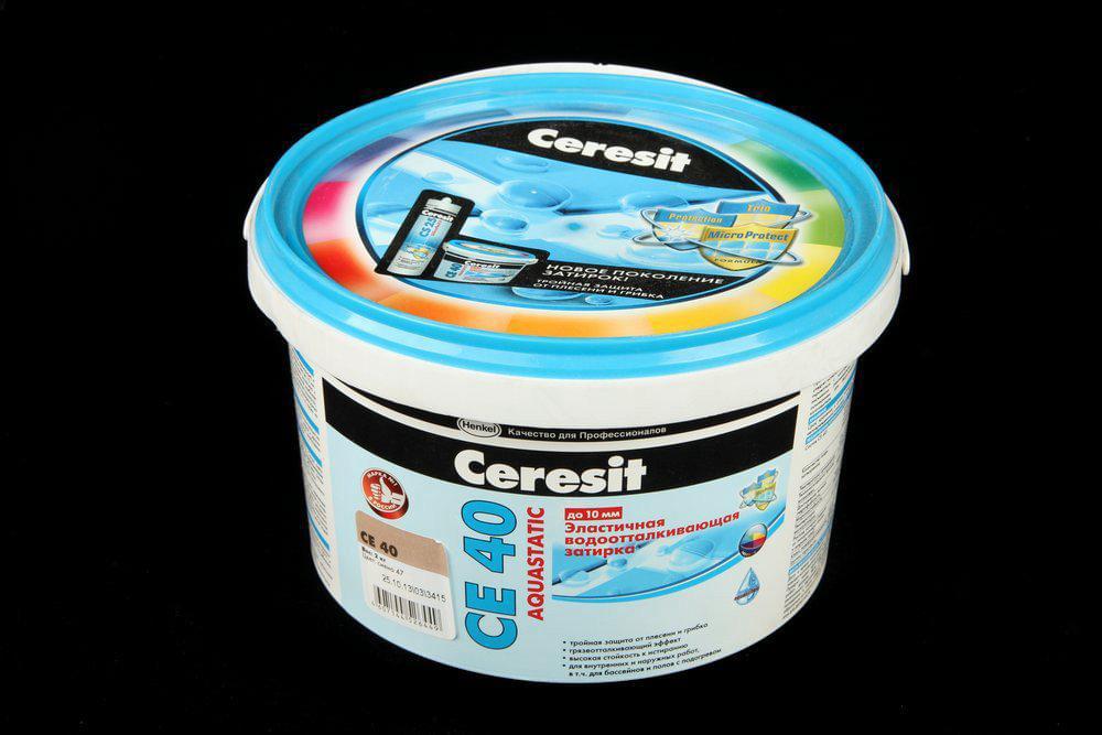 Затирка Ceresit CE A 40 эл. вод. пр/гриб. 2кг сиена  1956552