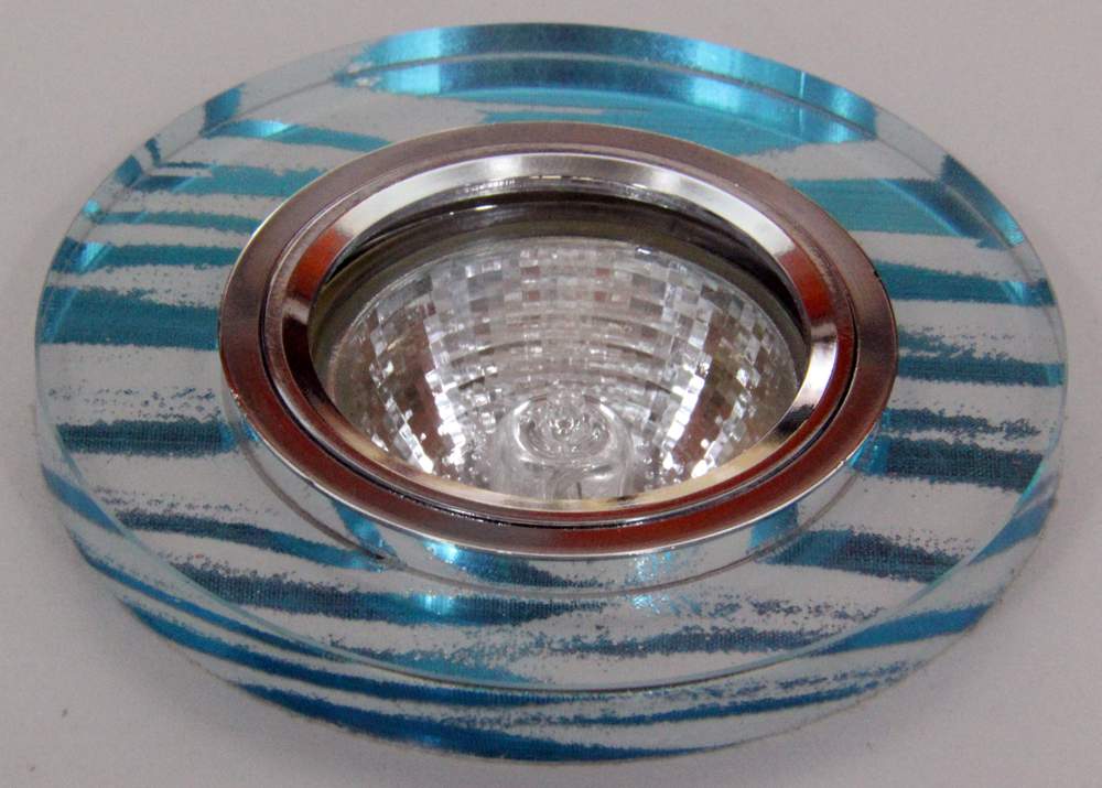 Светильник галогенный FT 777 CHSG MR16/SMD хром/морская волна+бел.