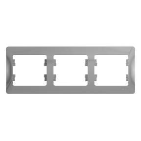 Рамка SE Glossa  Алюмин. 3-м горизонт.  GSL000303