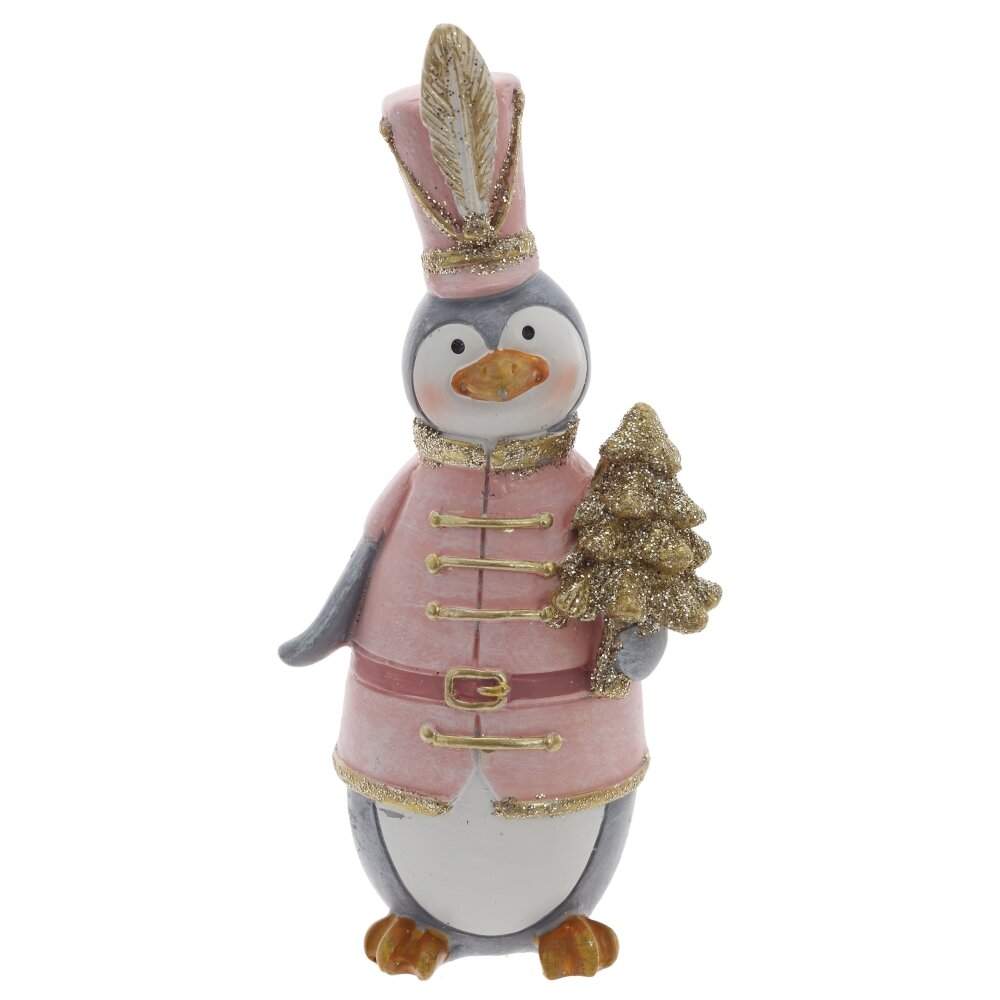REMECO COLLECTION Фигурка 824903 Пингвин в мундире розовый/золото 4,5х4,5х12,5см 2 вида (полимер)