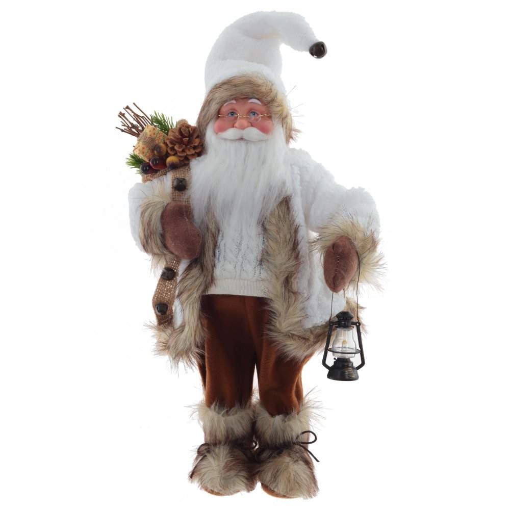REMECO COLLECTION Дед Мороз 761714 белый/коричневый 24х15х47/58см