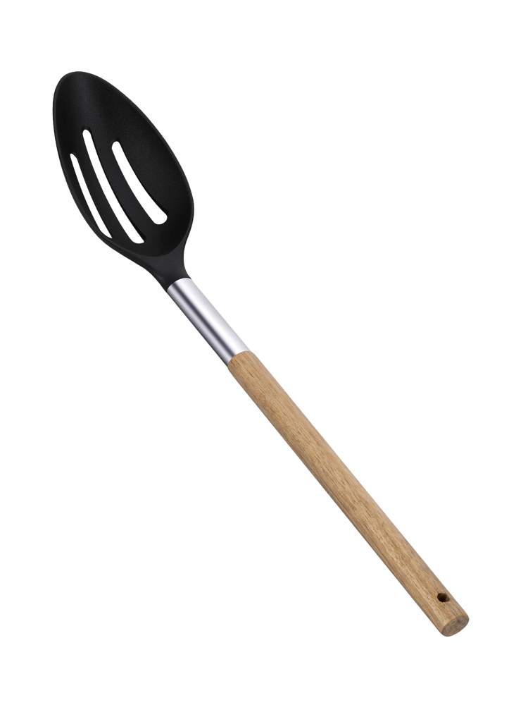 REGENT INOX Linea Acacia Ложка 93-TO-AC-02 кулинарная с прорез 350х63х49мм(нейлон,нерж.сталь,акация)