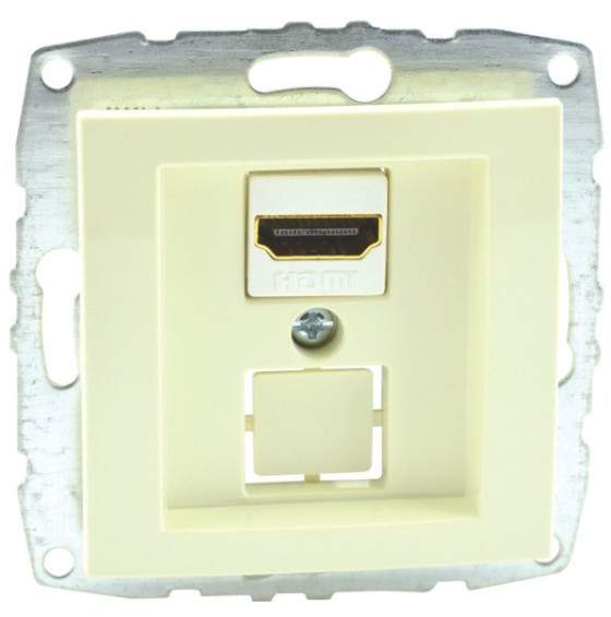 Розетка Mono  500-001705-145  Крем  HDMI (штекерн.) с/п  L/D