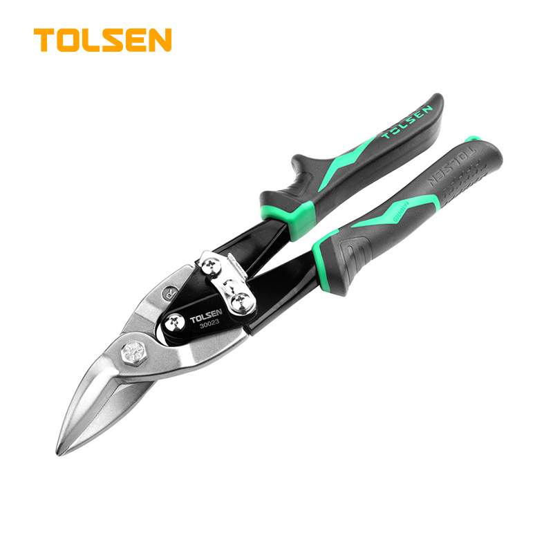 Ножницы по металлу  TOLSEN GriPro  250мм  правый рез.,CrMo,двухк.рукоятки  30023