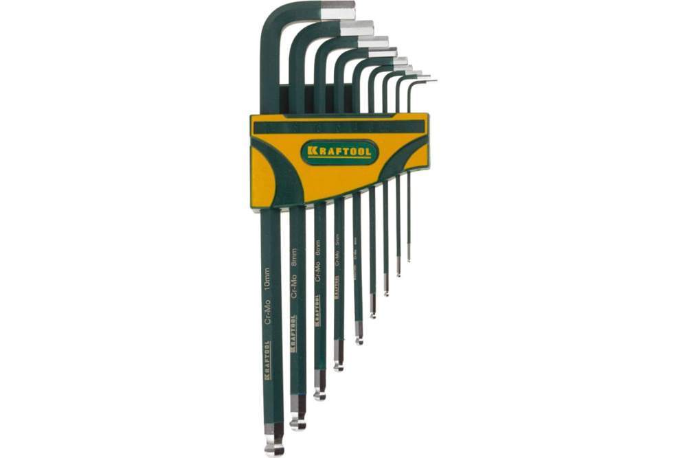 Набор KRAFTOOL INDUSTRIE ключей имбусовых  SAE HEX1,5-10мм 27445-H9