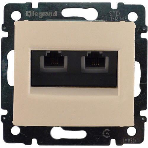 *Розетка  VALENA ТЛФ 2-ая крем  774339